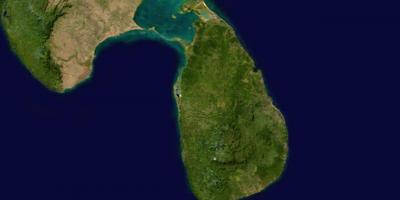 Netinu gervitungl kort af Sri Lanka