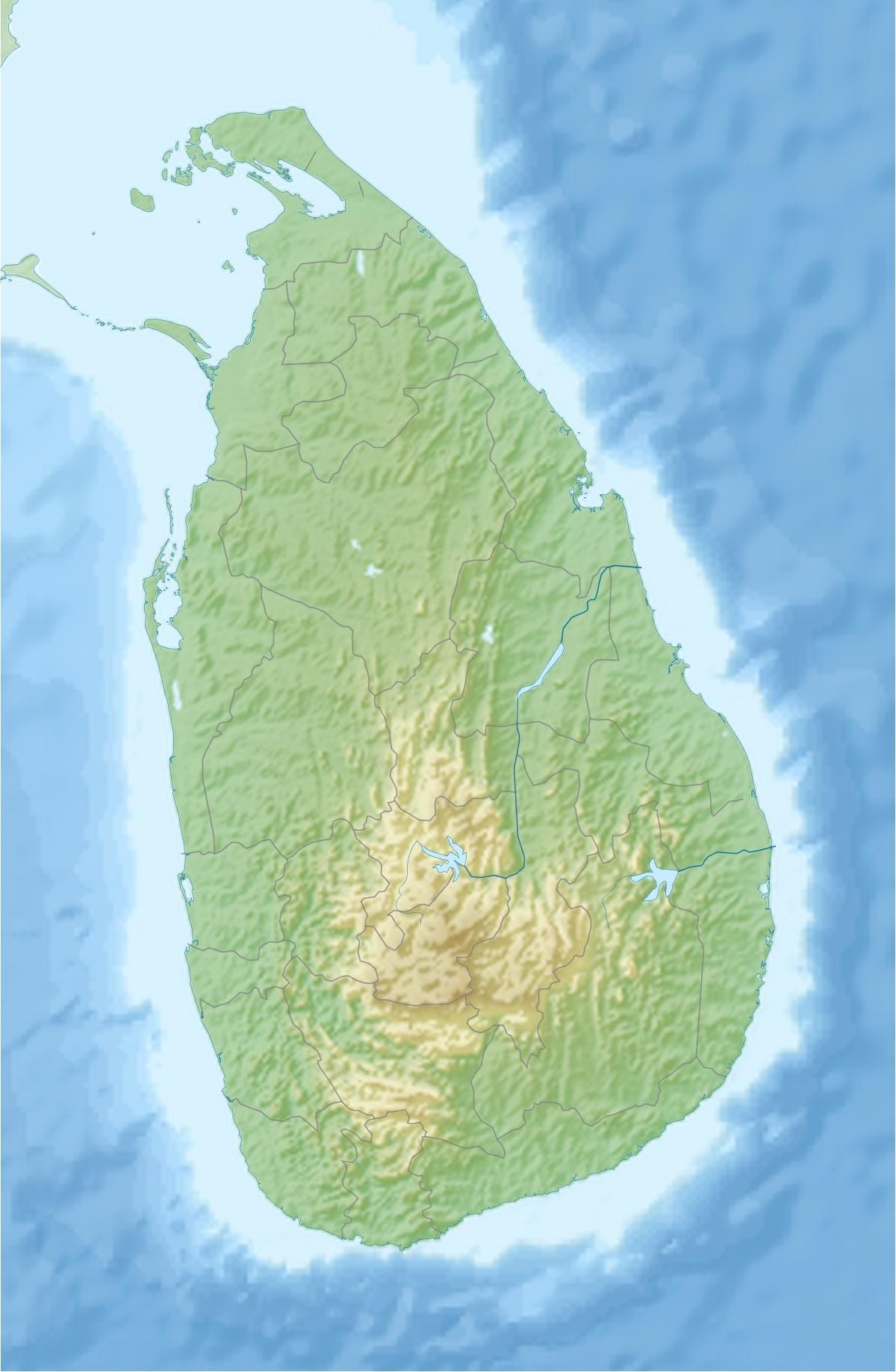 kort af jörðinni kort Sri Lanka