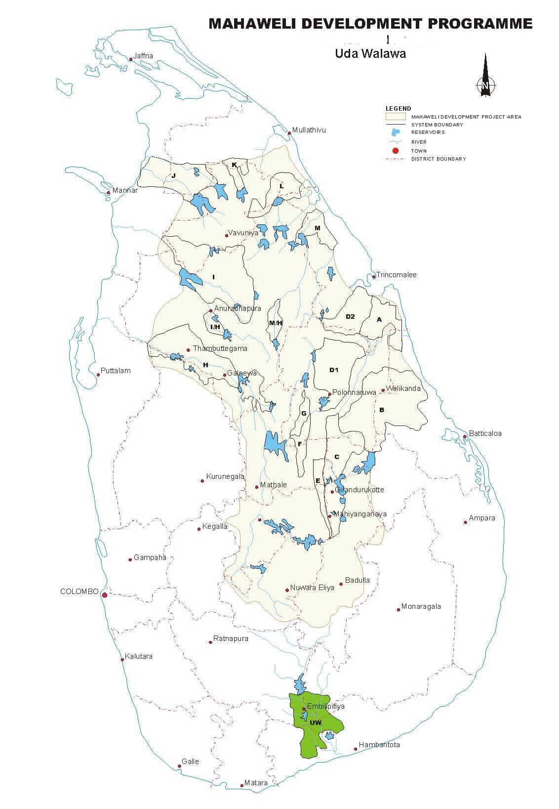 kort af skriðdreka í Sri Lanka