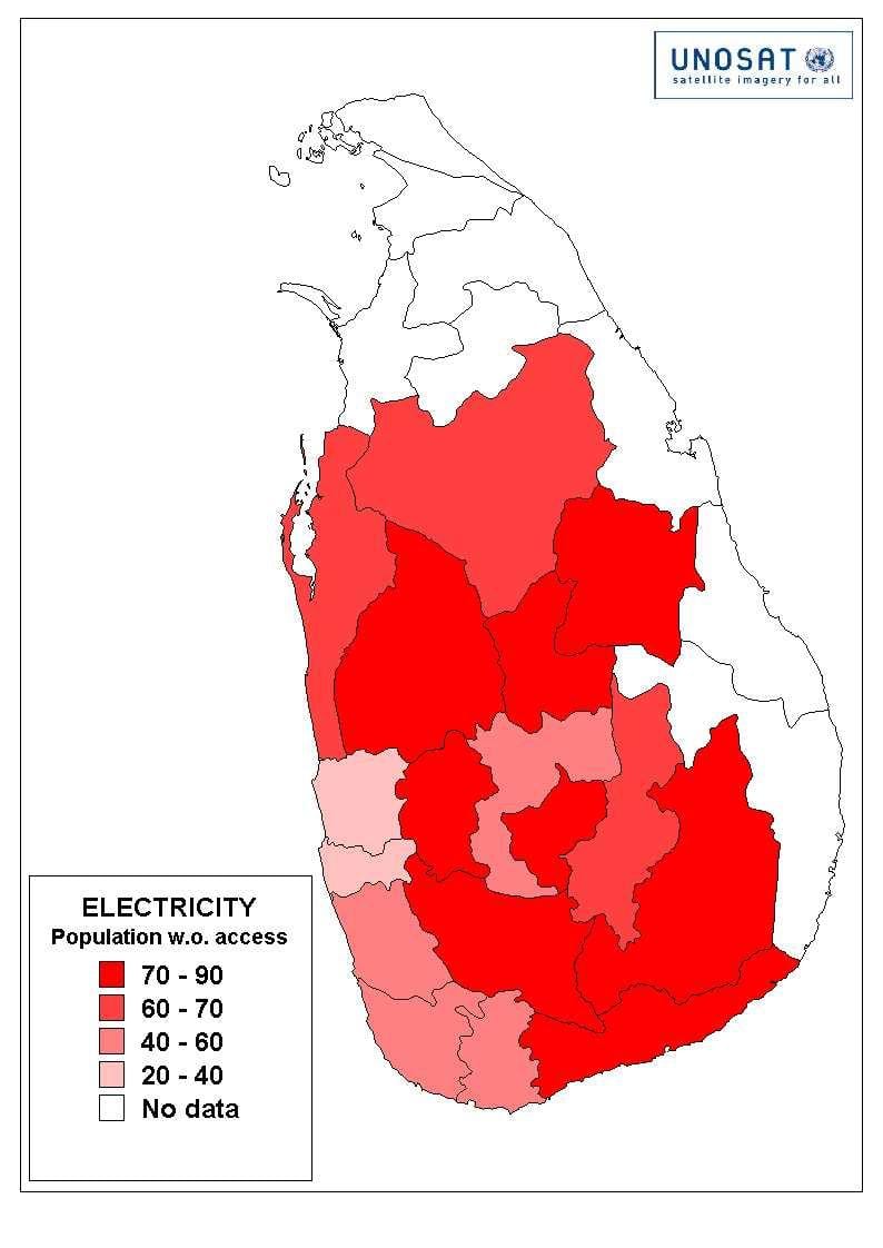 Sri Lanka íbúa kort