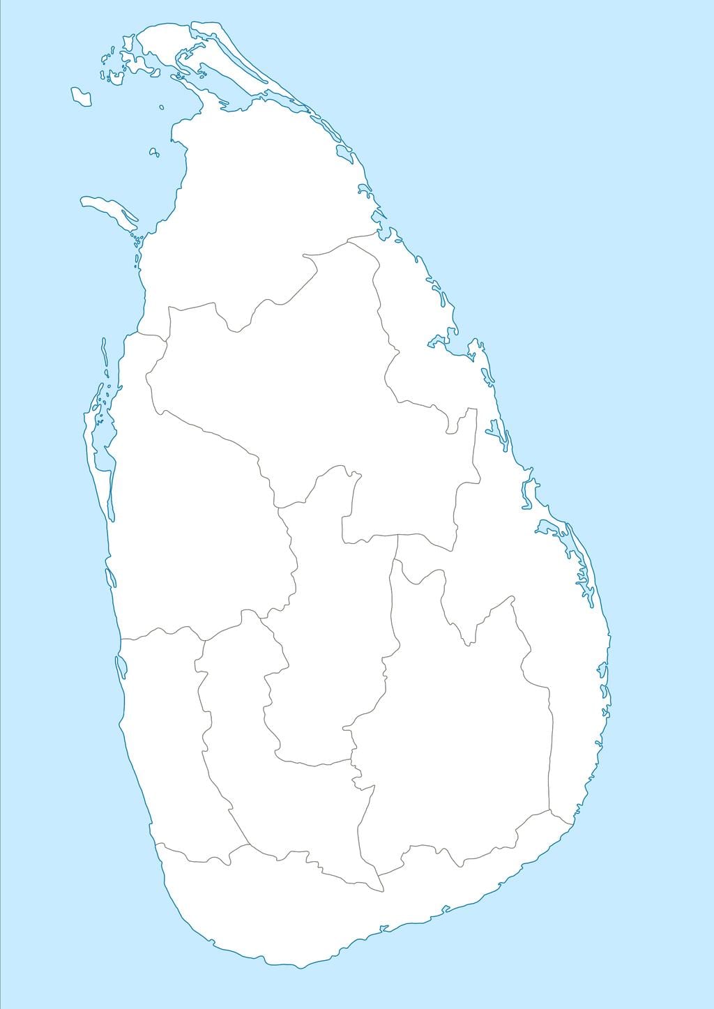kort af Sri Lanka nidan