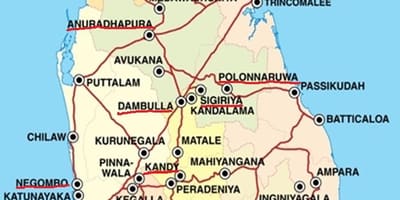 Ella kort Sri Lanka