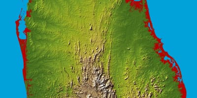 Kort af Sri Lanka 3d
