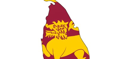 Kort af Sri Lanka fána