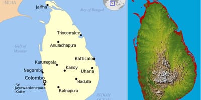Kort af Sri Lanka landslaginu
