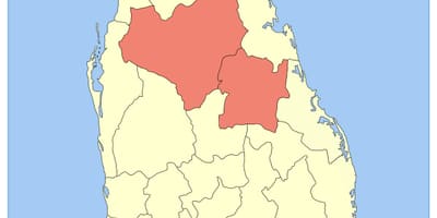 Mið-héraði Sri Lanka kort