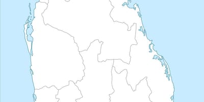 Kort af Sri Lanka nidan